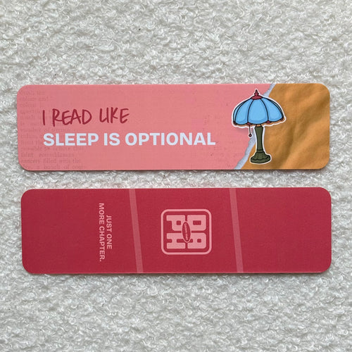 Boekenlegger - I read like sleep is optional