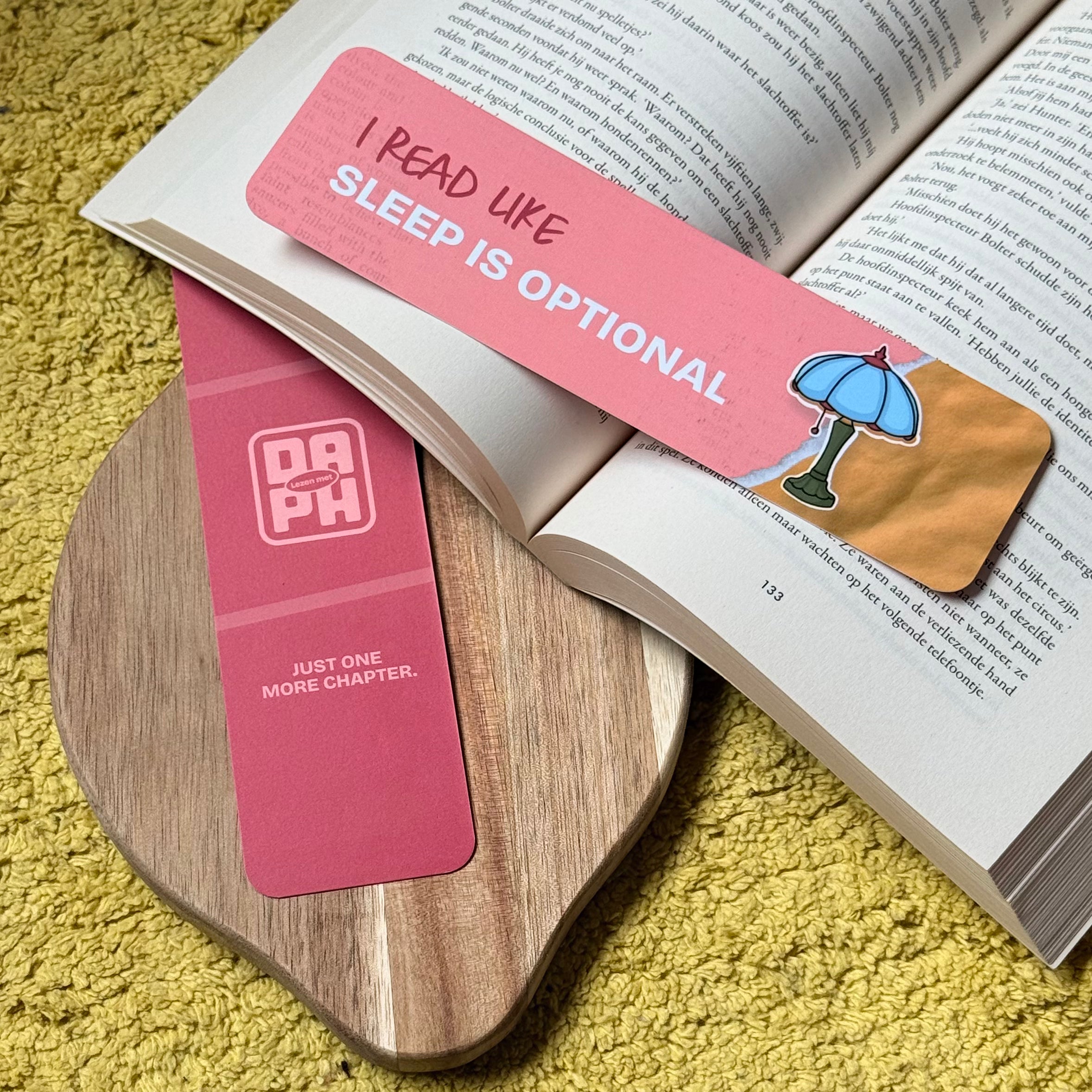 Boekenlegger - I read like sleep is optional